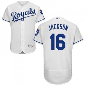 2016 Men\'s Kansas City Royals #16 Bo Jackson Majestic White Flexbase Authentic Collection player Jerse