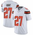 Nike Browns #27 Kareem Hunt White Vapor Untouchable Limited Jersey