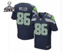 2015 Super Bowl XLIX Nike jerseys seattle seahawks #86 zach miller blue[Elite]