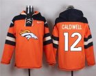 Nike Denver Broncos #12 Andre Caldwell Orange Player Pullover Hoodie