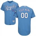 Kansas City Royals Light Blue Mens Customized Flexbase Jersey