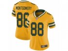 Women Nike Green Bay Packers #88 Ty Montgomery Limited Gold Rush NFL Jersey