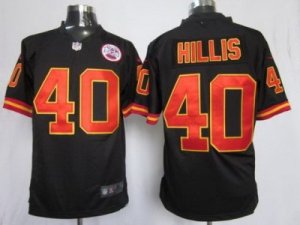 Nike NFL Kansas City Chiefs #40 Peyton Hillis Black Jerseys(Game)