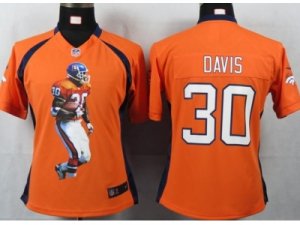 Nike Women denver broncos #30 davis orange[portrait fashion]jerseys