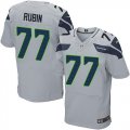 Nike Seattle Seahawks #77 Ahtyba Rubin Grey jerseys(Elite)