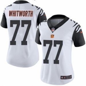 Women\'s Nike Cincinnati Bengals #77 Andrew Whitworth Limited White Rush NFL Jersey