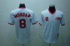 mlb cincinnati reds #8 morgan m&n white