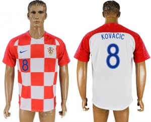 Croatia 8 KOVACIC Home 2018 FIFA World Cup Thailand Soccer Jersey