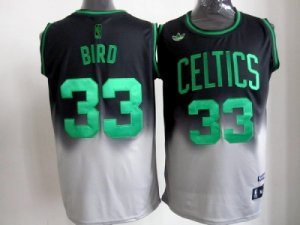 nba boston celtics #33 bird black-grey jerseys