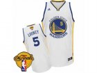 Mens Adidas Golden State Warriors #5 Kevon Looney Swingman White Home 2017 The Finals Patch NBA Jersey