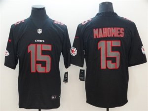 Nike Chiefs #15 Patrick Mahomes Black Impact Rush Limited Jersey