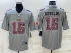 Nike 49ers #16 Joe Montana Gray Atmosphere Fashion Vapor Limited Jersey