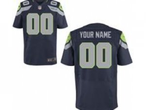 Men\'s Nike Seattle Seahawks Customized Elite Team Color Jerseys