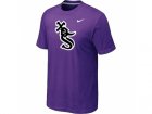 Chicago White Sox Nike Heathered Purple Club Logo T-Shirt