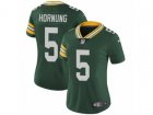 Women Nike Green Bay Packers #5 Paul Hornung Vapor Untouchable Limited Green Team Color NFL Jersey