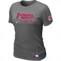 Women Cleveland Indians D.Grey Nike Short Sleeve Practice T-Shirt