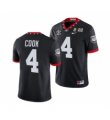 Mens Georgia Bulldogs #4 James Cook 2022 Patch Black College Football Stitched Jersey