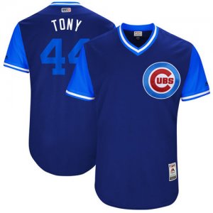 Cubs #44 Anthony Rizzo Tony Majestic Royal 2017 Players Weekend Jersey