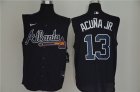 Braves #13 Ronald Acuna Jr. Navy Nike Cool Base Sleeveless Jersey