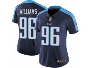 Women Nike Tennessee Titans #96 Sylvester Williams Vapor Untouchable Limited Navy Blue Alternate NFL Jersey