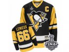Mens CCM Pittsburgh Penguins #66 Mario Lemieux Authentic Black Throwback 2017 Stanley Cup Final NHL Jersey