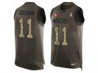 Mens Nike San Francisco 49ers #11 Marquise Goodwin Limited Green Salute to Service Tank Top NFL Jersey