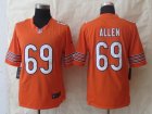 Nike Chicago Bears #69 Allen Orange Jerseys(Limited)