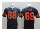 Nike chicago bears #69 allen blue jerseys[Elite][number orange]