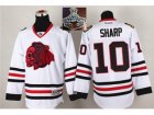 NHL Chicago Blackhawks #10 Patrick Sharp White(Red Skull) 2014 Stadium Series 2015 Stanley Cup Champions jerseys