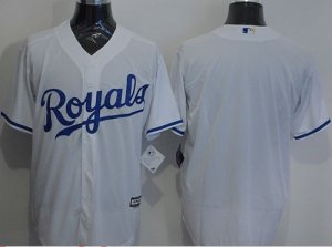 Kansas City Royals Blank White New Cool Base Stitched Baseball Jersey