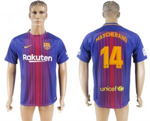 2017-18 Barcelona 14 MASCHERANO Home Thailand Soccer Jersey