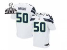 2015 Super Bowl XLIX Nike jerseys seattle seahawks #50 wright white[Elite]