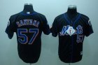 mlb new york mets #57 santana black(2009 logo)