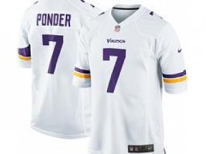 Nike NFL Minnesota Vikings #7 Christian Ponder white Jerseys(Game)