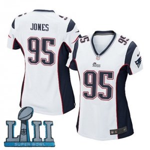 s Nike New England Patriots #95 Chandler Jones White Wo 2018 Super Bowl LII Game Jersey