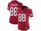 Women Nike San Francisco 49ers #88 Garrett Celek Vapor Untouchable Limited Red Team Color NFL Jersey