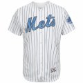 Men's New York Mets Majestic Blank White Fashion 2016 Father's Day Flex Base Team Jersey