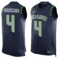 Nike Seattle Seahawks #4 Steven Hauschka Steel Blue Team Color Men Stitched NFL Limited Tank Top Jersey