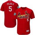 Mens Majestic St. Louis Cardinals #5 Albert Pujols Red Flexbase Authentic Collection MLB Jersey