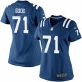 Women's Nike Indianapolis Colts #71 Denzelle Good Limited Royal Blue Team Color NFL Jersey