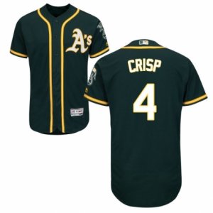 Men\'s Majestic Oakland Athletics #4 Coco Crisp Green Flexbase Authentic Collection MLB Jersey