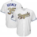 Men Kansas City Royals #35 Eric Hosmer White World Series Champions Gold Program Cool Base MLB Jersey