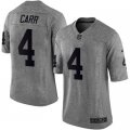 Nike Oakland Raiders #4 Derek Carr Gridiron Gray jerseys(Limited)