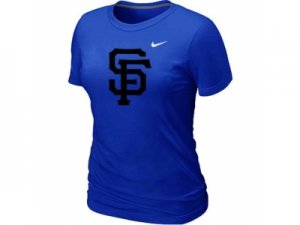 bigCA6Women MLB San Francisco Giants Heathered Blue Nike Blended T-ShirtYEI23