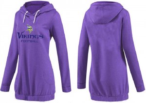 Women Minnesota Vikings Logo Pullover Hoodie-048