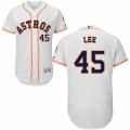 Men's Majestic Houston Astros #45 Carlos Lee White Flexbase Authentic Collection MLB Jersey