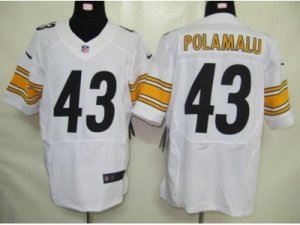 Nike NFL pittsburgh steelers #43 polamalu white Elite jerseys