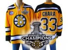 nhl boston bruins #33 chara yellow[2011 stanley cup champions]