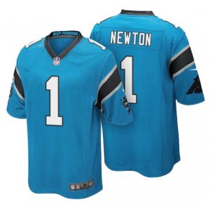 Mens Carolina Panthers #1 Cam Newton Light Blue Color Rush Limited Jersey