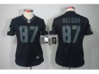 Nike Women NFL Green Bay Packers #87 Jordy Nelson Black Jerseys(Impact Limited)